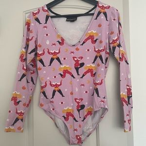 Nooworks Wonder Woman Scoop Neck Bodysuit